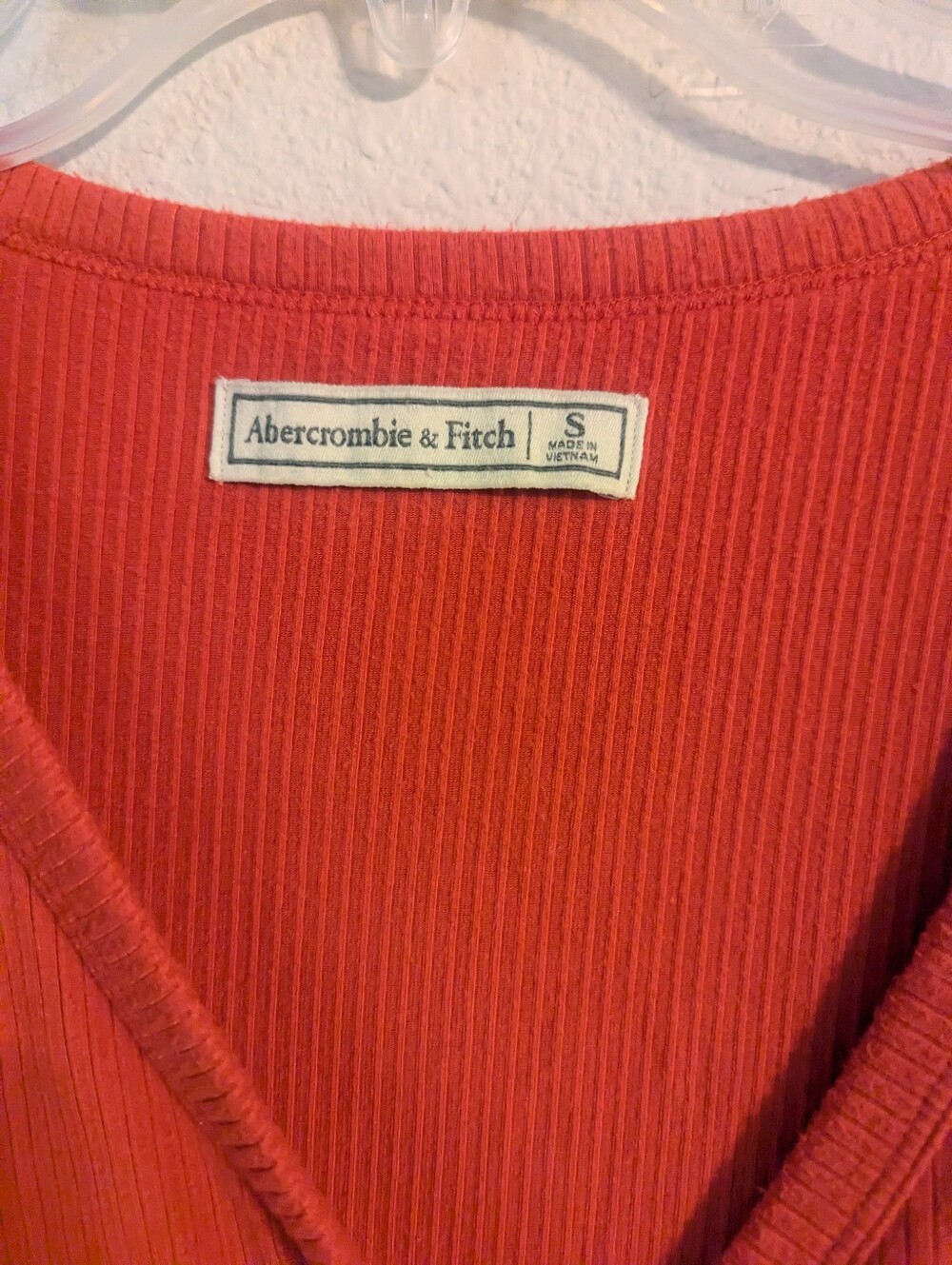 Abercrombie & Fitch Ribbed Henley Long Sleeve Top - Picture 2 of 3